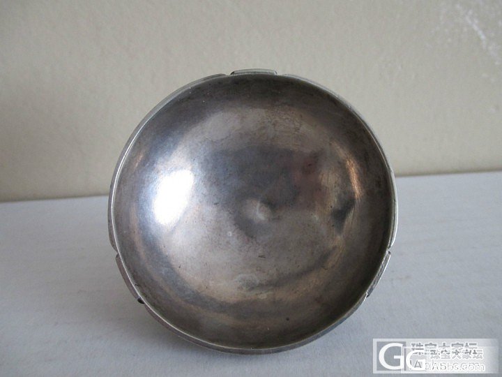 一个沙皇时期乌银镶嵌的纯银鱼子酱碟子_西洋银器老银