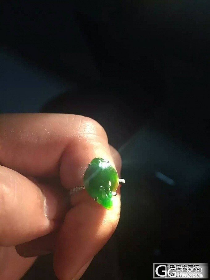 双十一秒杀来的戒面，貌似跪了。。。_戒面翡翠
