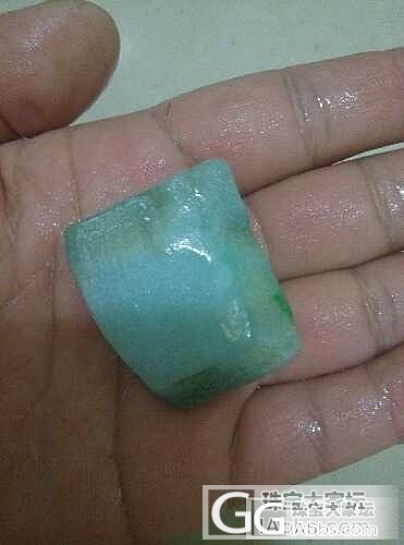 49的原石 去完皮取下小小一片  看看推荐一个题材？_半成品翡翠