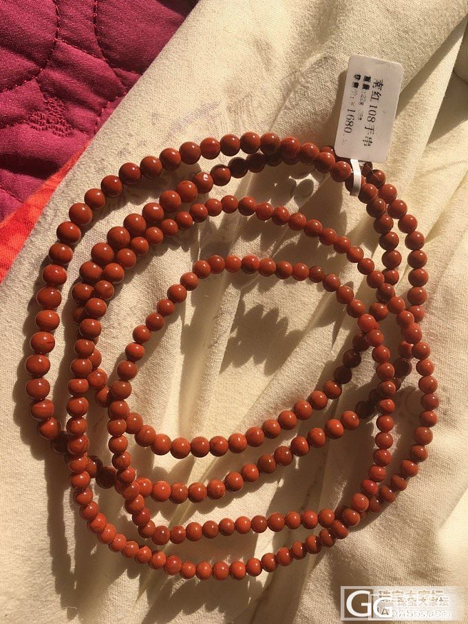 团长的到了，满肉满色纯天然无注胶天然凉山九口南红108手链，互闪_南红珠串