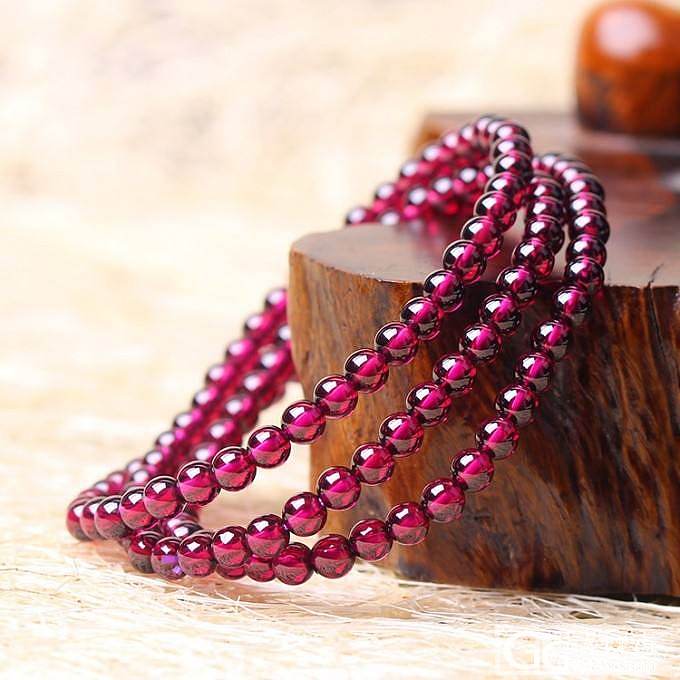 玫红紫牙乌石榴石多圈手链成色还是不错的_珠串石榴石