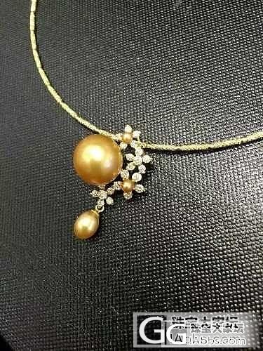 韩国工艺金珠项链，特别美的设计！_珍珠
