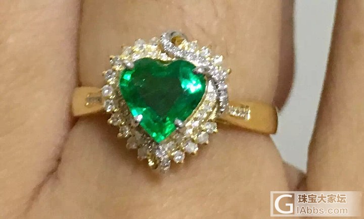 【小凤眼菩提的藏宝阁】祖母绿钻石戒指 18k金