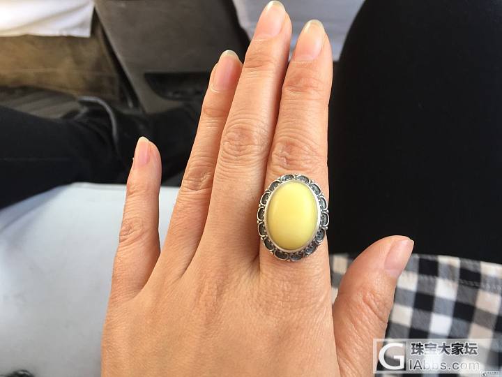 柚子家的蜜蜡戒指还图_戒指蜜蜡