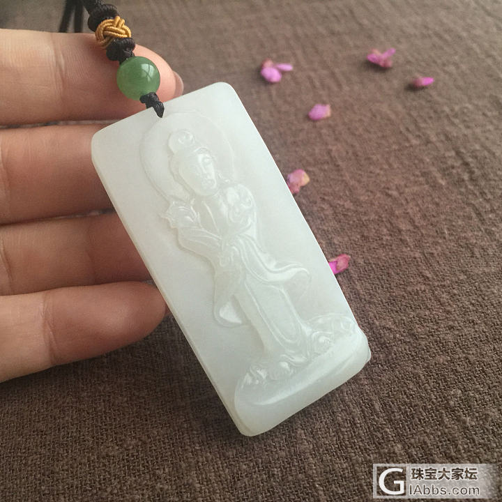 青海料白玉观音牌子 特价_和田玉
