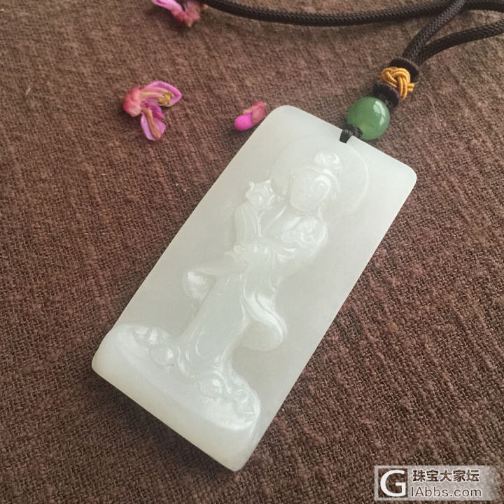 青海料白玉观音牌子 特价_和田玉