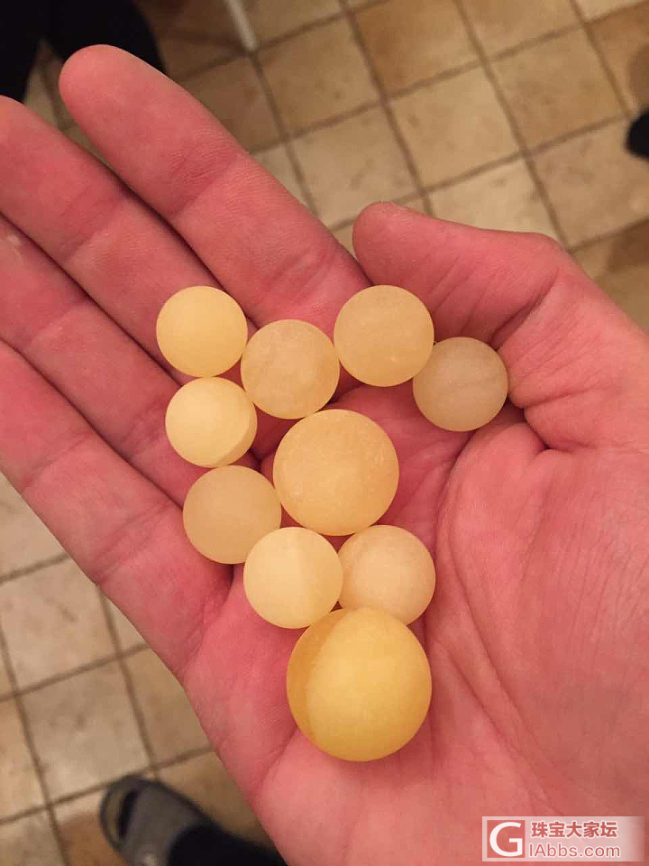 珠子一多就感觉像糖豆_蜜蜡