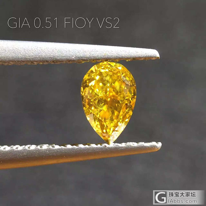 💎 0.51ct   Fancy Intense Orange Yellow  ..._彩钻