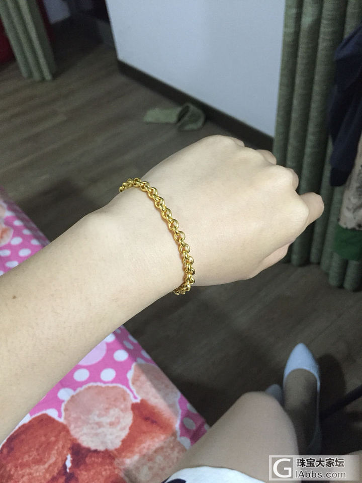 珍珠手链打金去咯，留念_打金