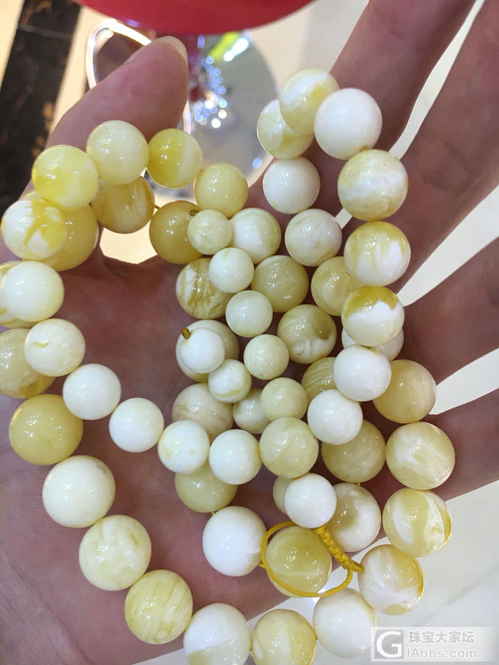 精挑10-18mm俄料白蜜塔链_项链蜜蜡