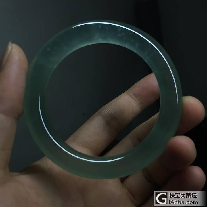 晴水地色，老种木那雪花[_手镯翡翠