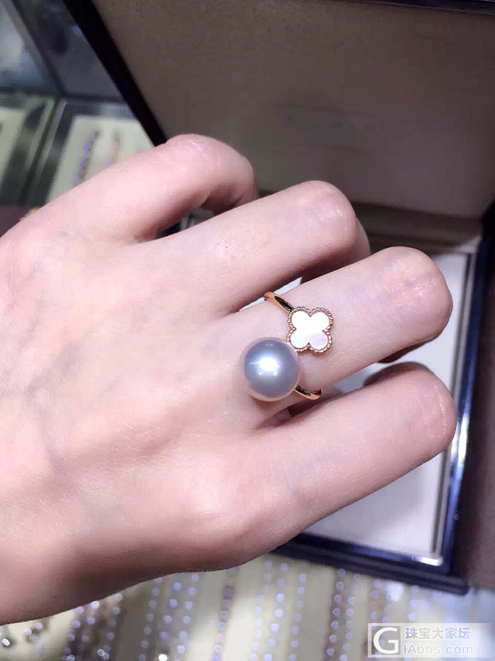 超美腻小清新珍珠戒指💍_珍珠K金