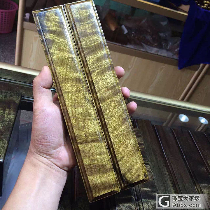 阴沉木镇尺水波纹_镇纸