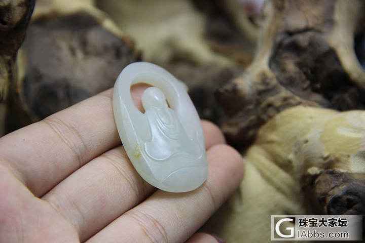 苏工精雕 籽料白玉 悟道挂件_白玉