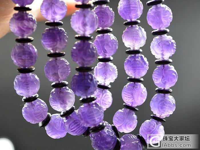 【紫晶团寿珠子】创汇时期 老北京首饰厂库存小骆驼文玩_紫水晶