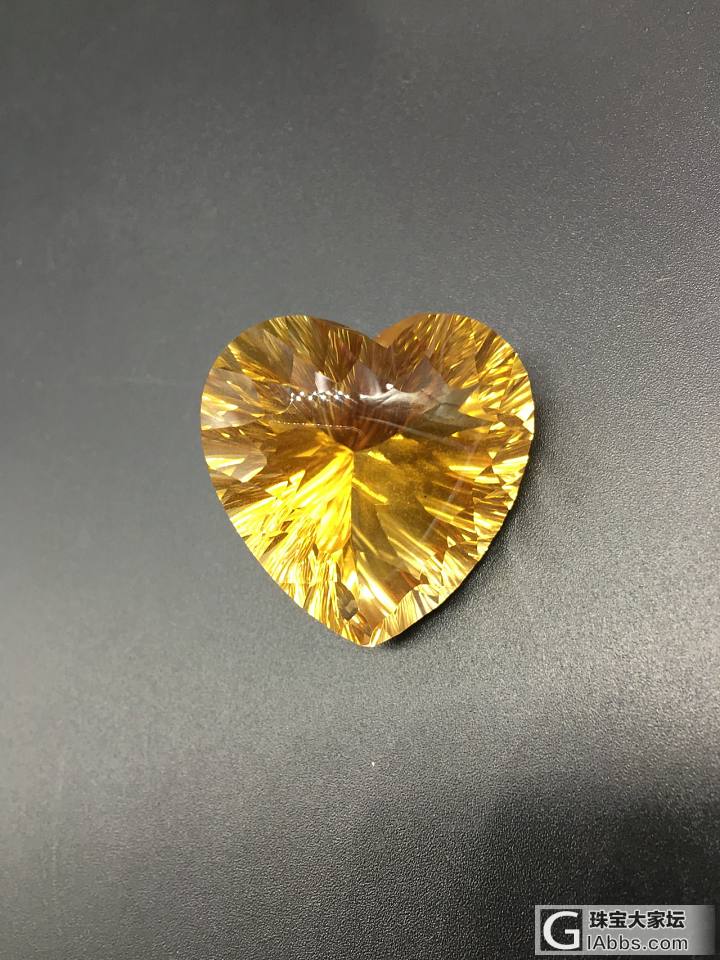 刚收了一粒黄水晶，千禧车工的，大家帮忙看看_刻面宝石黄水晶