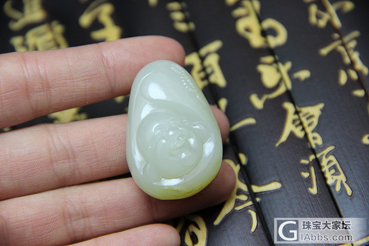 苏工精雕  籽料 弥勒佛挂件_挂件白玉