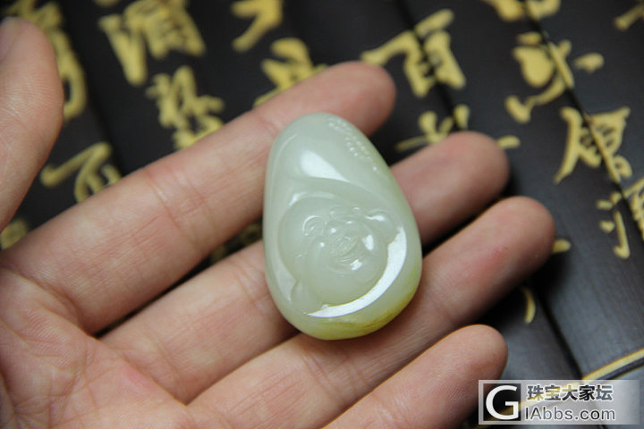 苏工精雕  籽料 弥勒佛挂件_挂件白玉