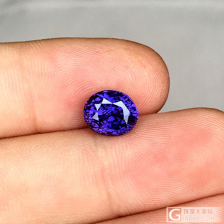 3.24克拉-无烧-violet- -天然紫色蓝宝石EGL国际证书_刻面宝石蓝宝石
