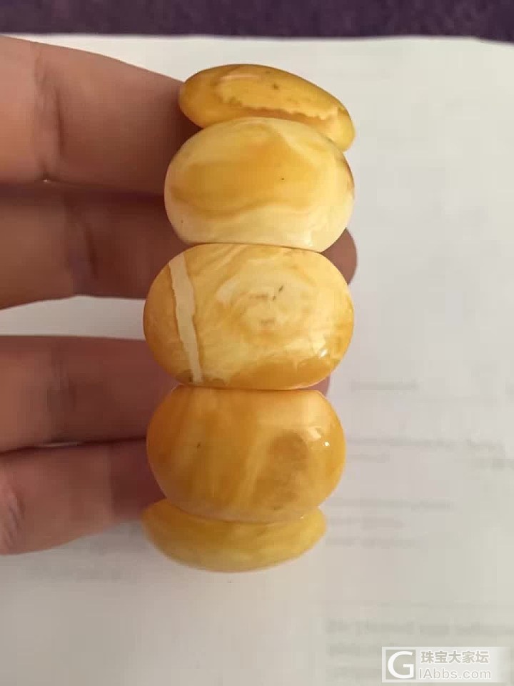 1930 年的白蜜手牌_手排蜜蜡