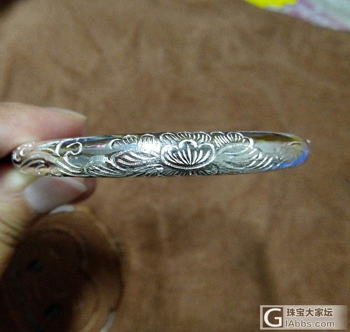 为奶奶80岁生日准备的老世兴贵妃蒜牡丹来了_手镯打银