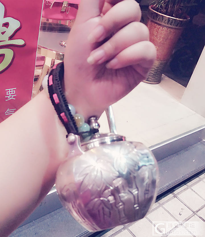 今天买了一手工银壶_银器银