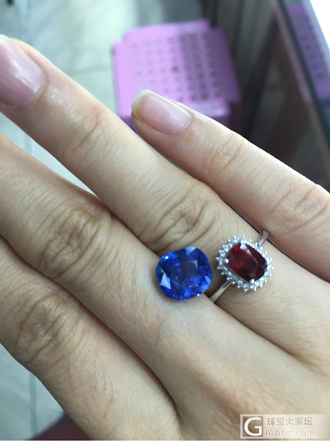 缅甸抹谷 5克拉的蓝宝石 太美了_刻面宝石蓝宝石