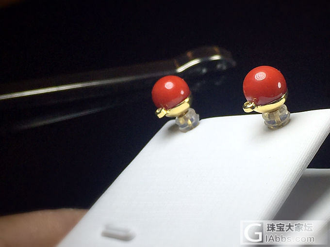 两对小耳钉颜色不错 造型不错_珊瑚耳钉