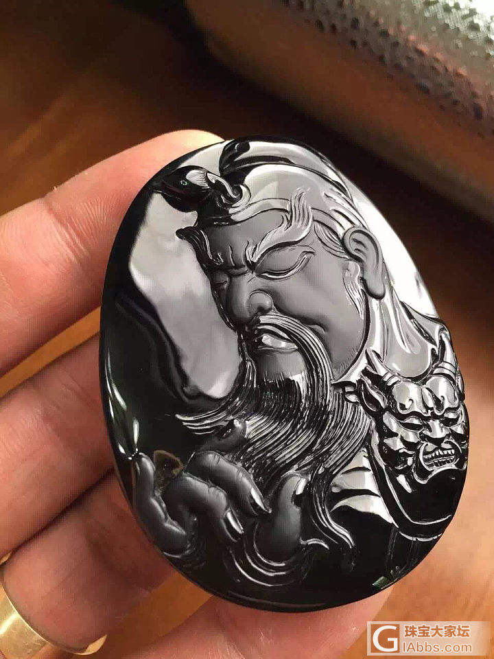 墨翠关公_牌子翡翠