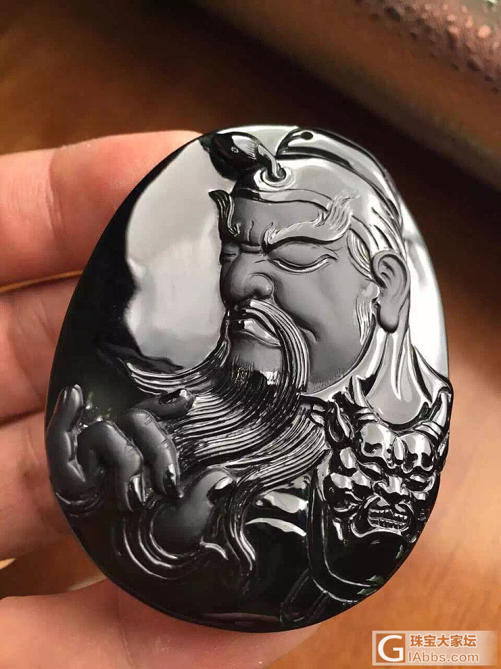 墨翠关公_牌子翡翠