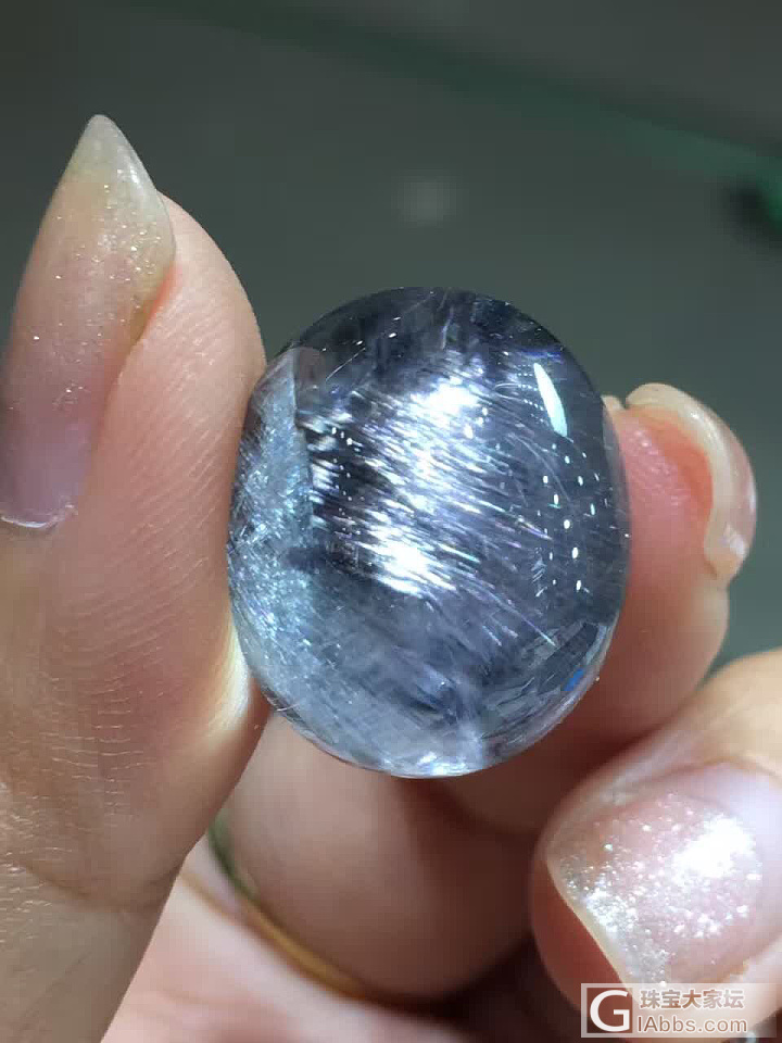 少见的银钛_蛋面钛晶