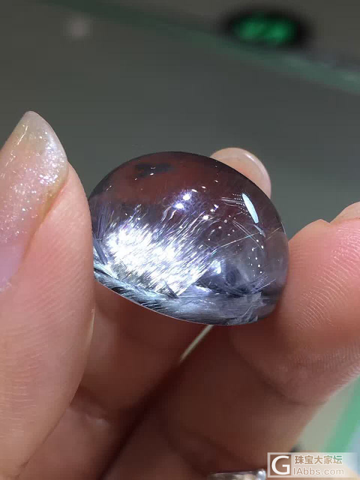 少见的银钛_蛋面钛晶