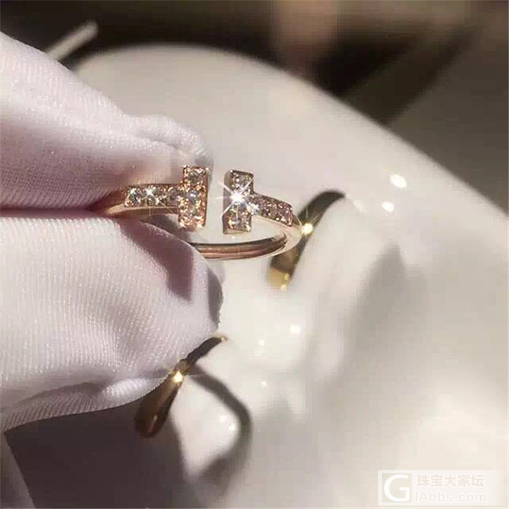 又晒Tiffany T系列_蒂芙尼戒指钻石K金