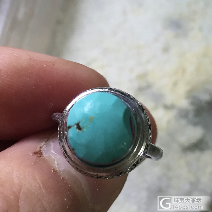 做一个绿松石纯银戒指，过程都有_打磨松石