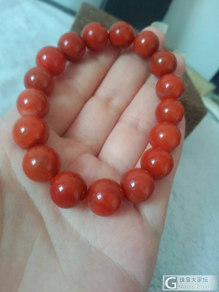 [色]红红火火南红玛瑙柿子红手链11.5mm[色]_珠串南红