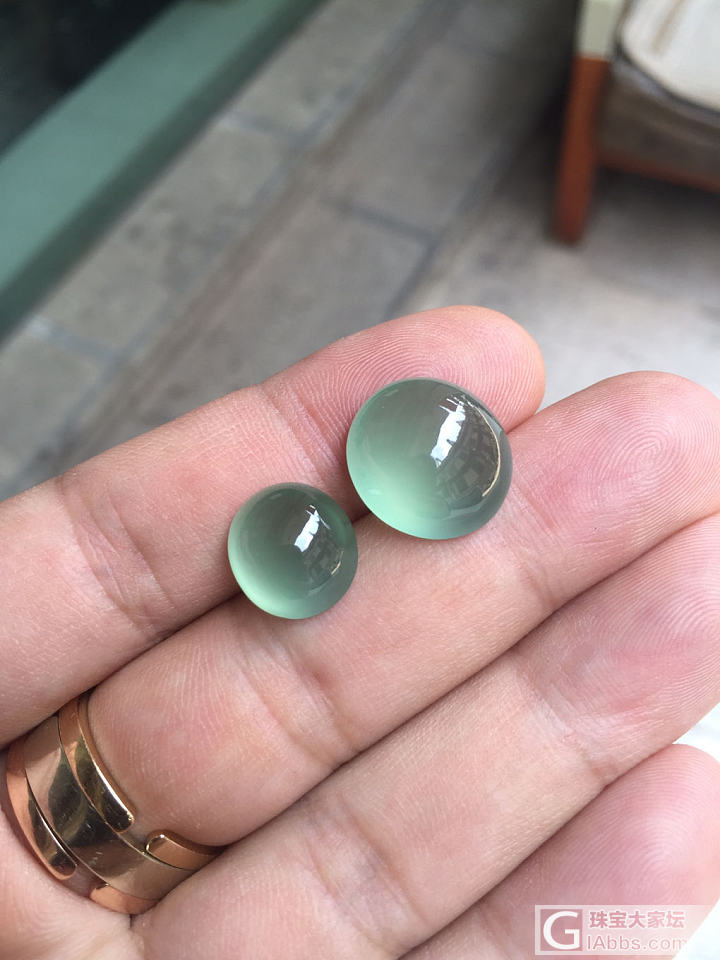 两批蓝绿水蛋，喜欢的联系我_蛋面翡翠