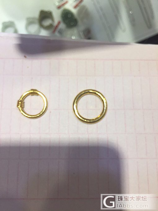 今天加工了两戒指，简简单单_金戒指