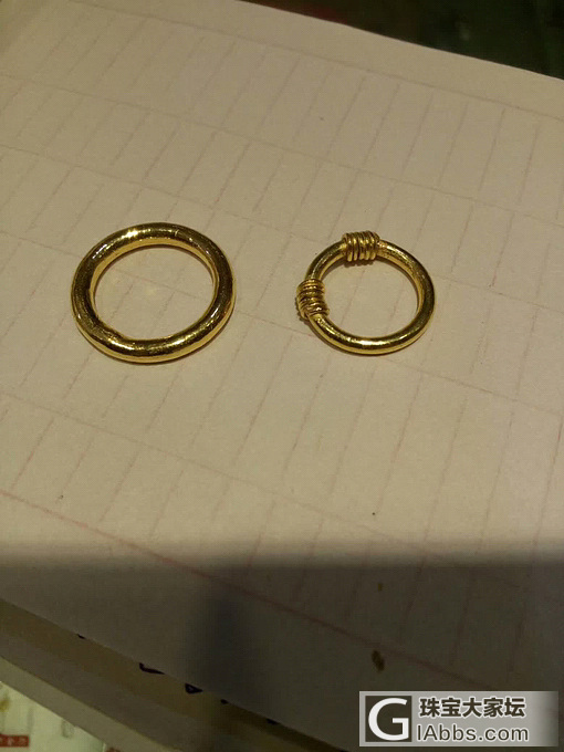 今天加工了两戒指，简简单单_金戒指