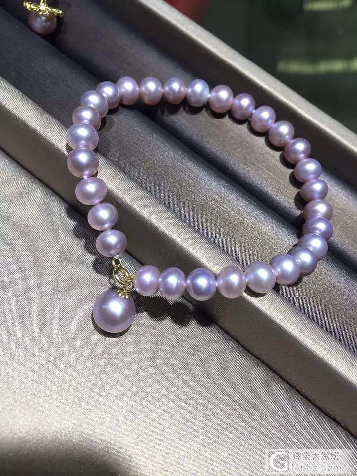 紫色珍珠手链套_珍珠