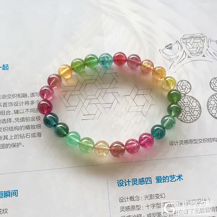 12mm彩虹大珠子_珠串碧玺