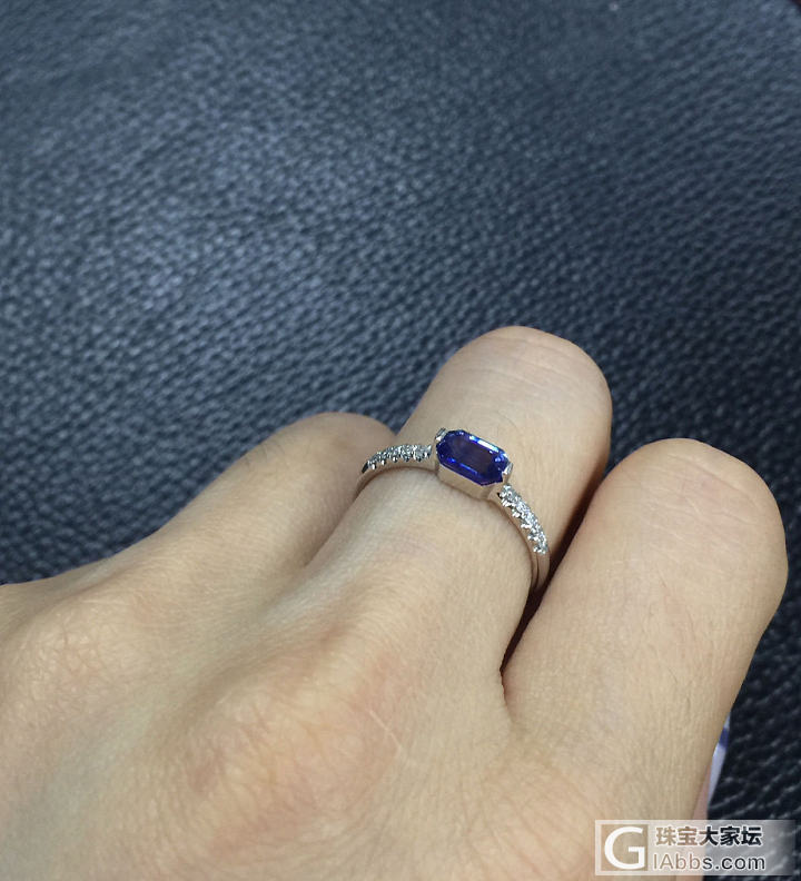 蓝宝石气质个性戒指，适合小女生_蓝宝石戒指