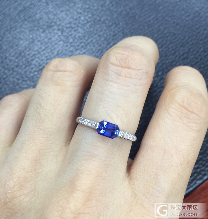 蓝宝石气质个性戒指，适合小女生_蓝宝石戒指