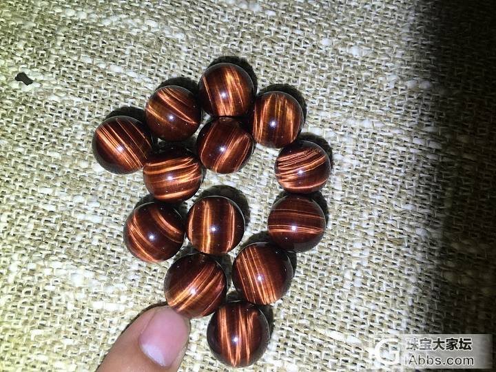 顶级黄虎眼18mm  顶级红虎眼16mm带圈_珠串虎眼石