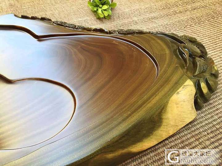 阿根廷绿檀茶盘   做工精细  平雕工艺  古朴典雅_茶盘绿檀