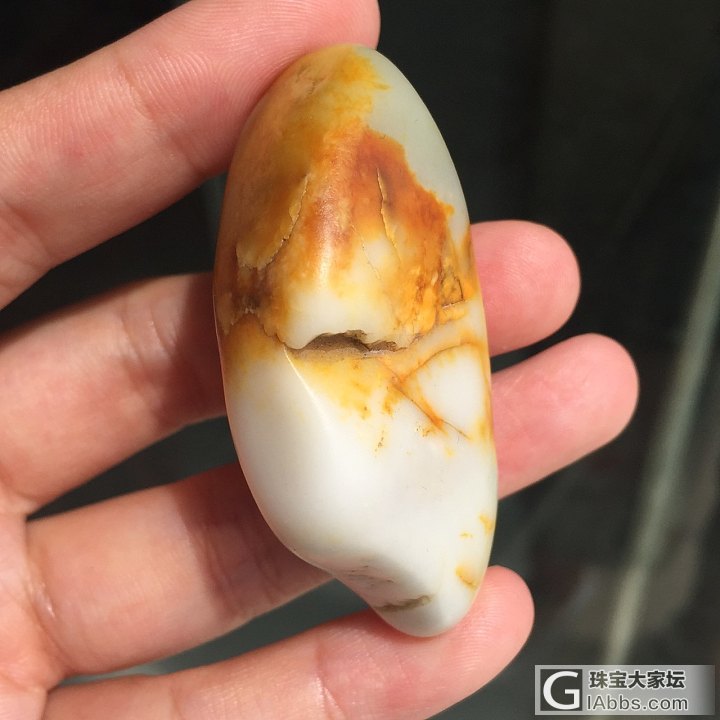 47.4克红皮籽原石籽料_青白玉和田玉