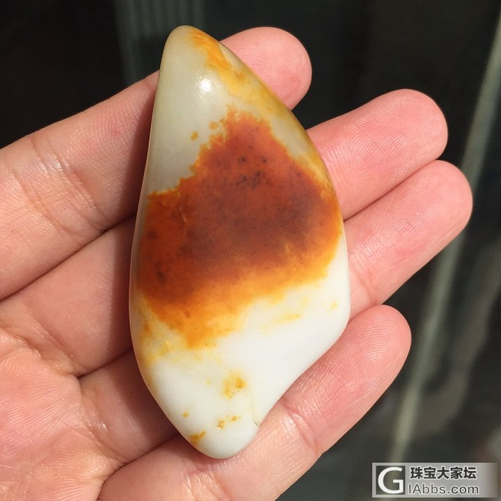 47.4克红皮籽原石籽料_青白玉和田玉