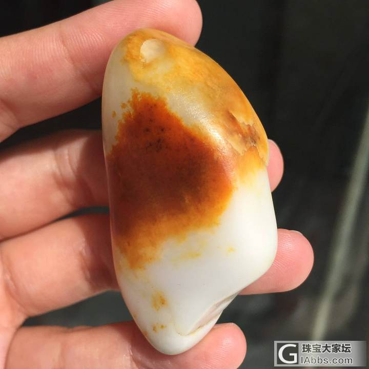 47.4克红皮籽原石籽料_青白玉和田玉