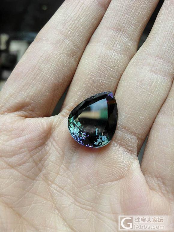 新手请教无烧坦桑石 19.69克拉GIA证书_刻面宝石坦桑石