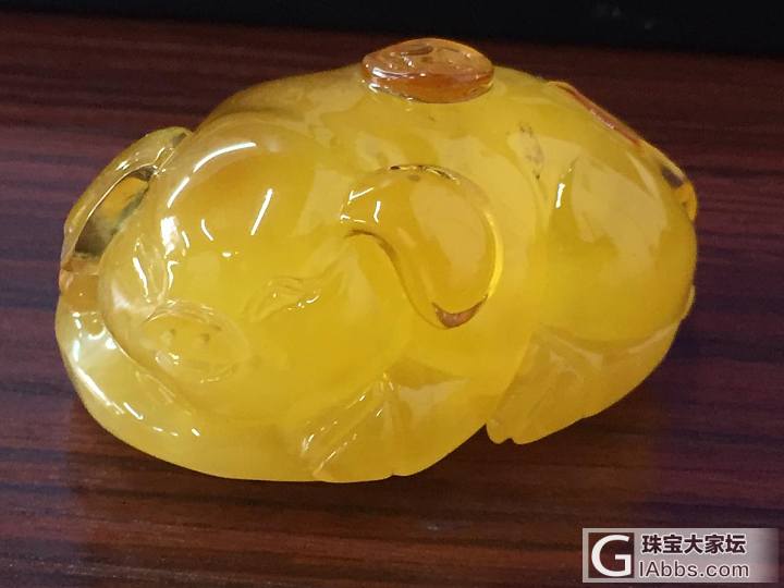 我也来水一帖…好可爱的小猪…_蜜蜡