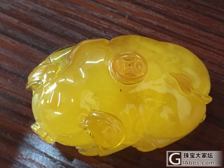 我也来水一帖…好可爱的小猪…_蜜蜡